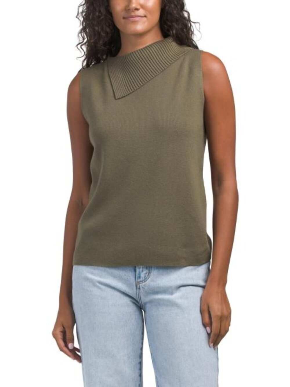 LA VILA MILANO Envelope Neck Sleeveless Pull Over Sweate